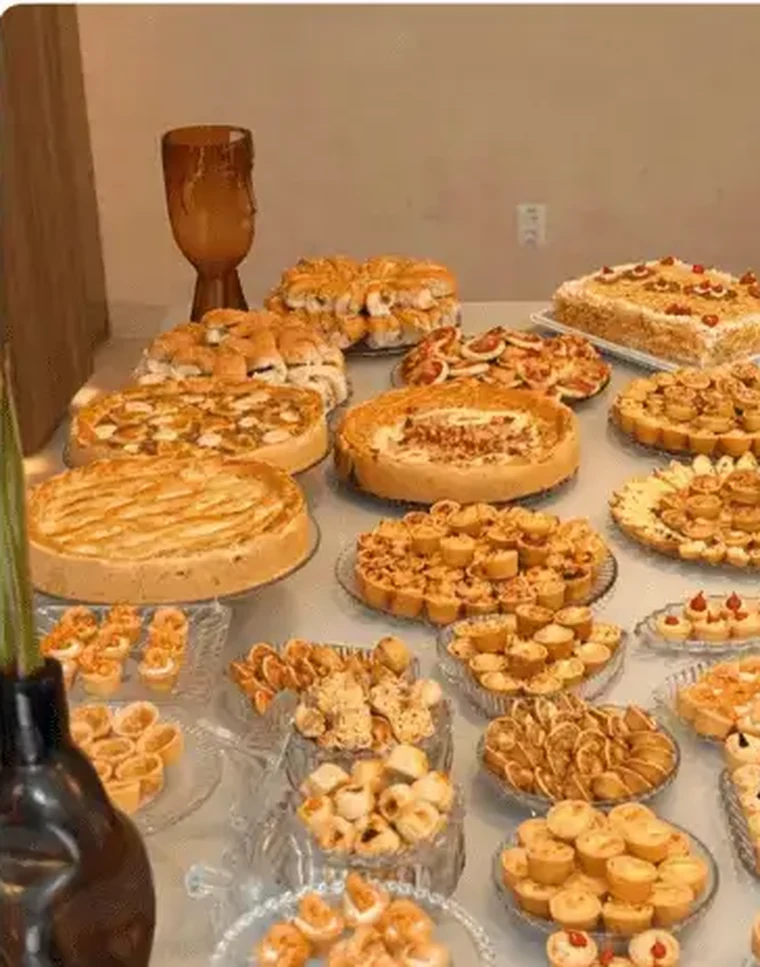 La mesa que armó Margarita para una reunión familiar